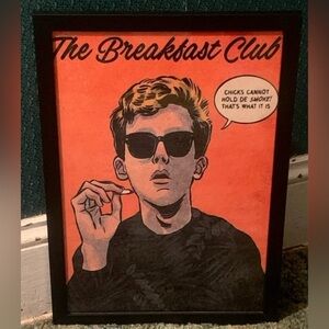 RARE Custom Framed Vintage 1985 “The Breakfast Club” Movie Comic Wall Art